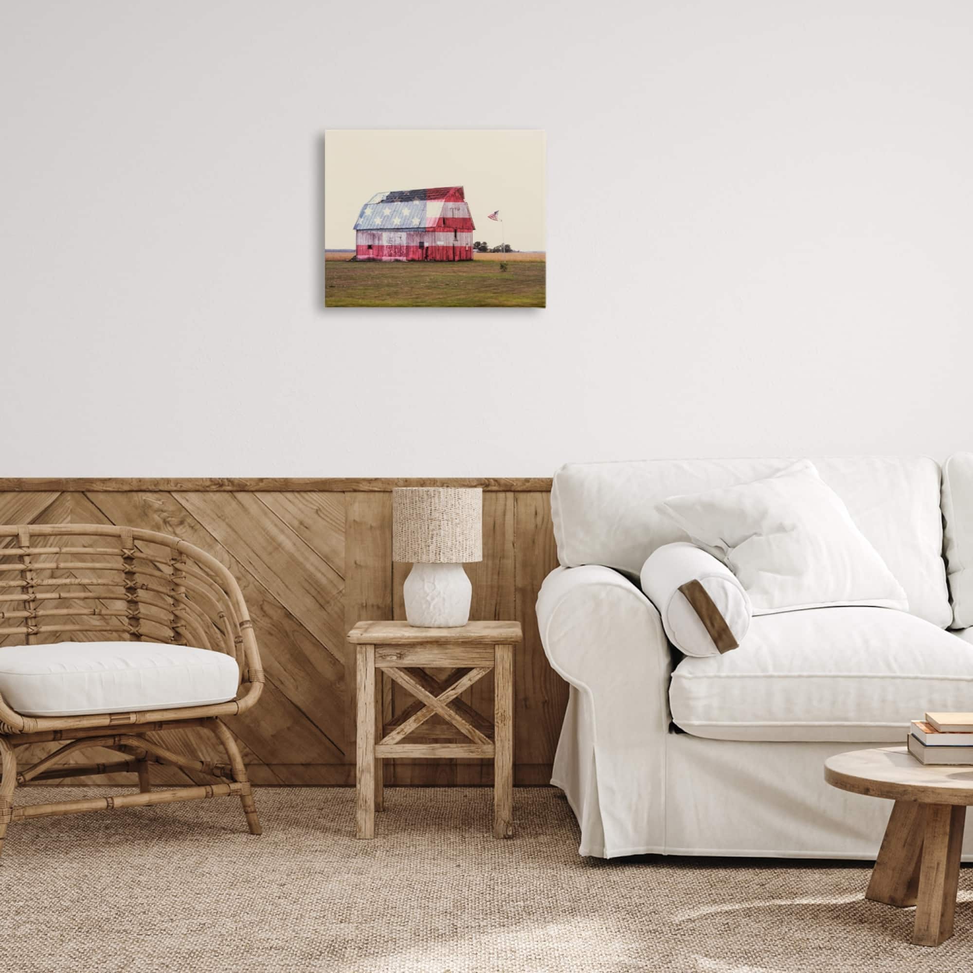 Stupell Industries Americana Farmhouse Barn Canvas Wall Art